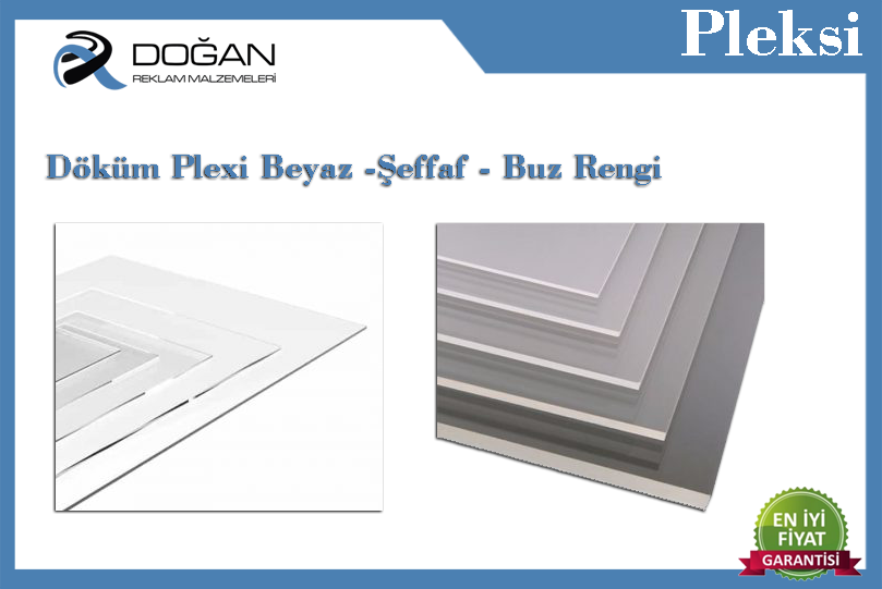 Beyaz-Şeffaf-Buz Rengi Plexi